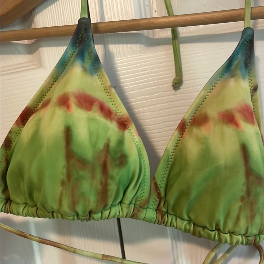 Tie-Dye Bikini Top, Size Medium